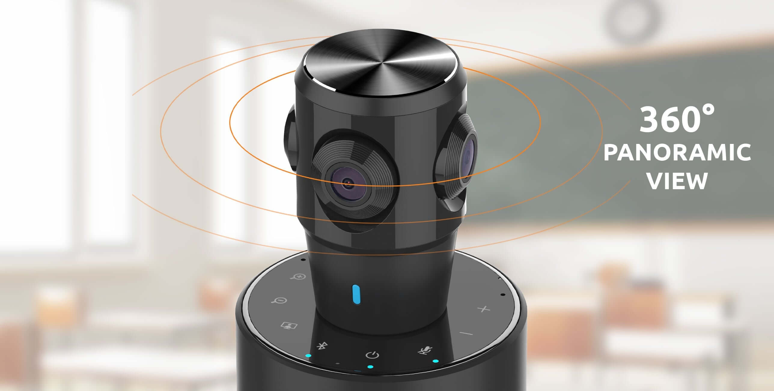 Transforming Remote Learning with 360 Conference Cameras | The Toucan Video Conference System 360 illustrating the panoramic view