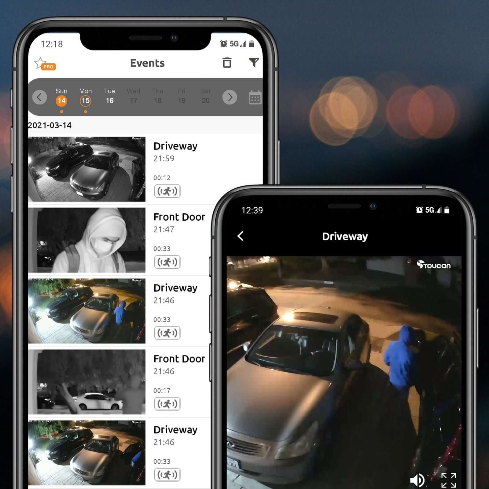 mobile app controlling home security system with real-time alerts and monitoring