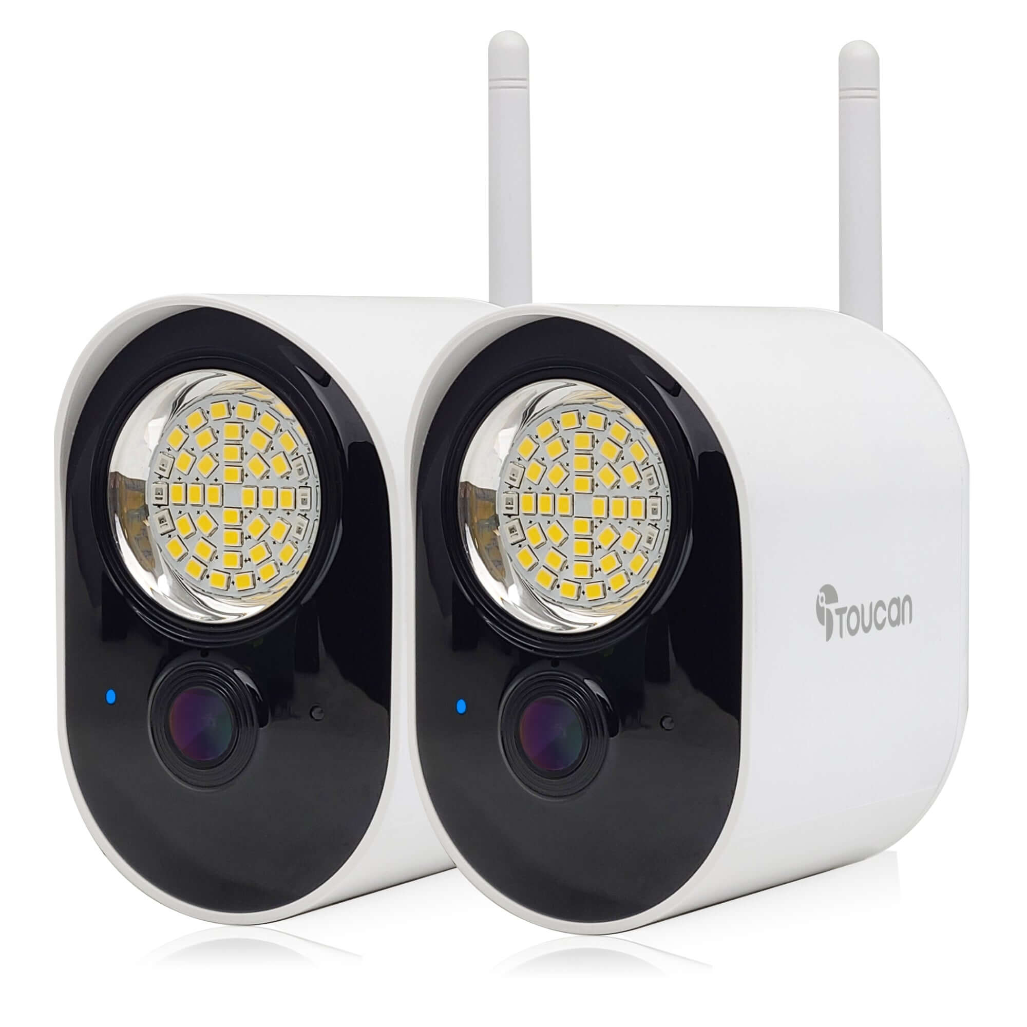 Toucan Security Floodlight Camera 2-pack| LED Flood Lights Security Camera