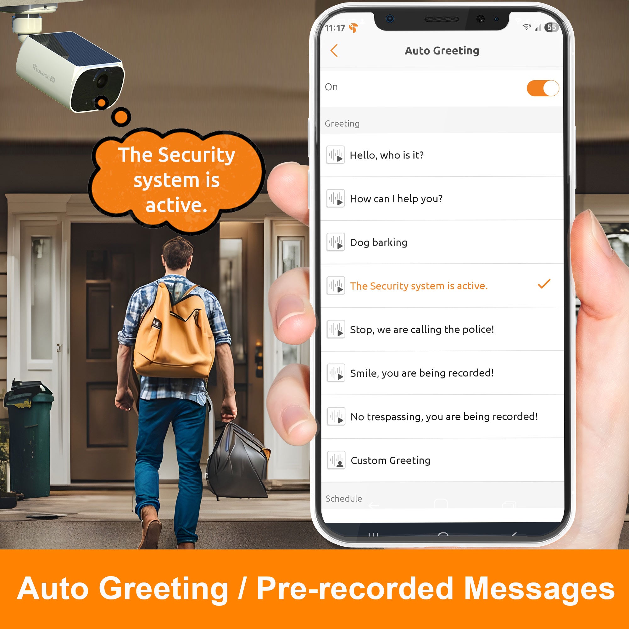 Toucan Solar Wireless Security Camera S5 3-Pack (New Arrival)