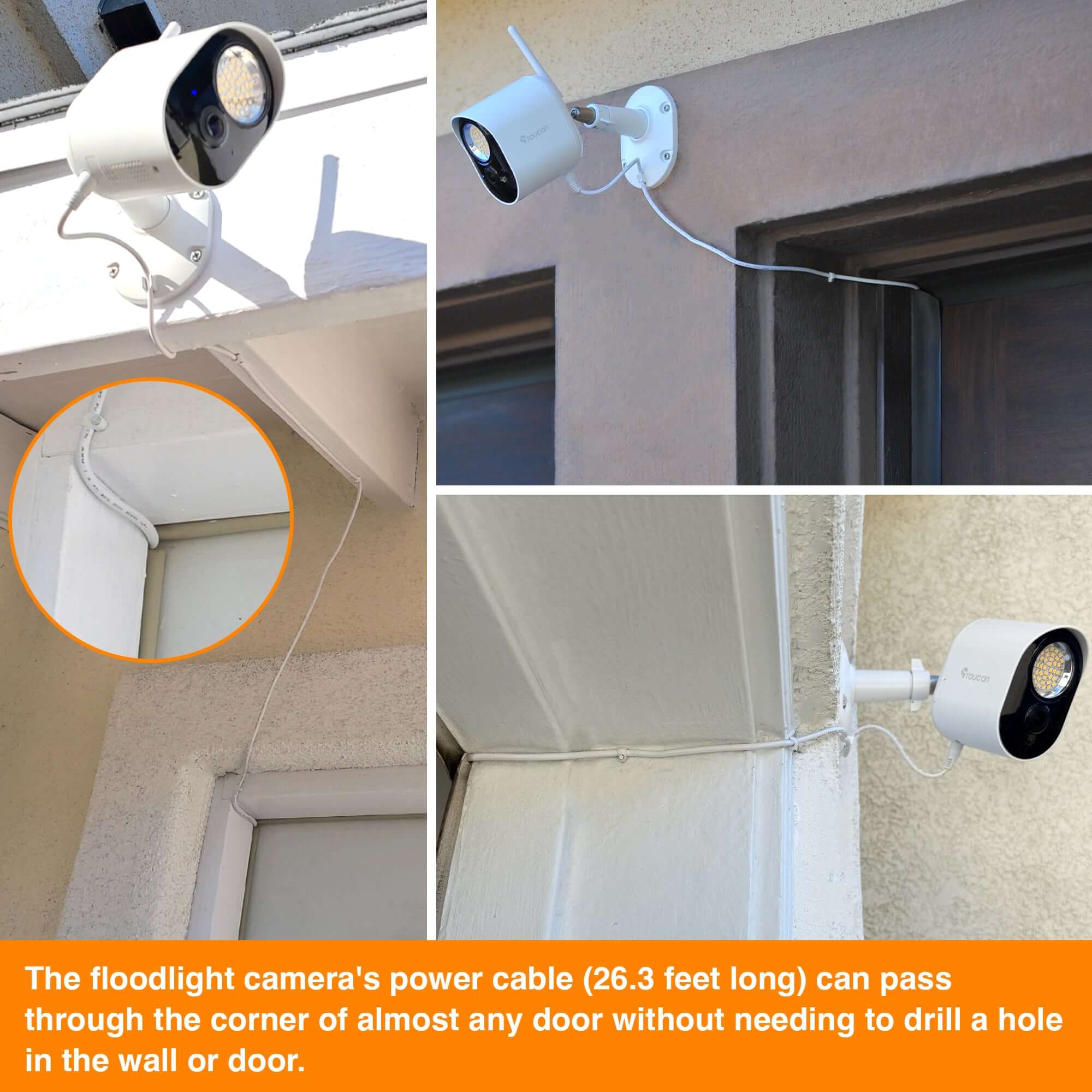 Floodlight Security Camera | In and Outdoor | Toucan Solution| LED Flood Lights Security Camera