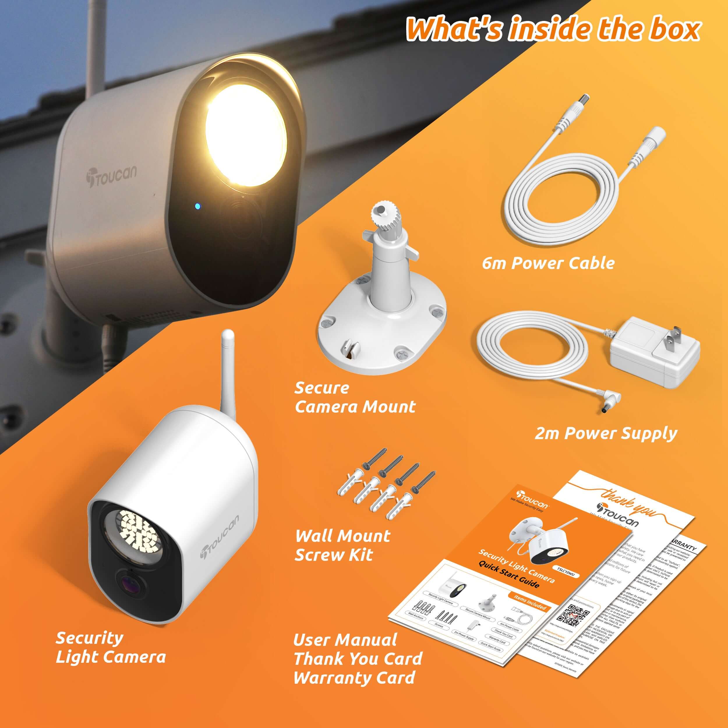 LED Flood Lights Security Camera|Home Security Systems -|Toucan Security FloodLight Camera-Toucan Wireless Video Doorbell PRO & Toucan Wireless Security Camera PRO & Toucan Floodlight Security Camera Bundle