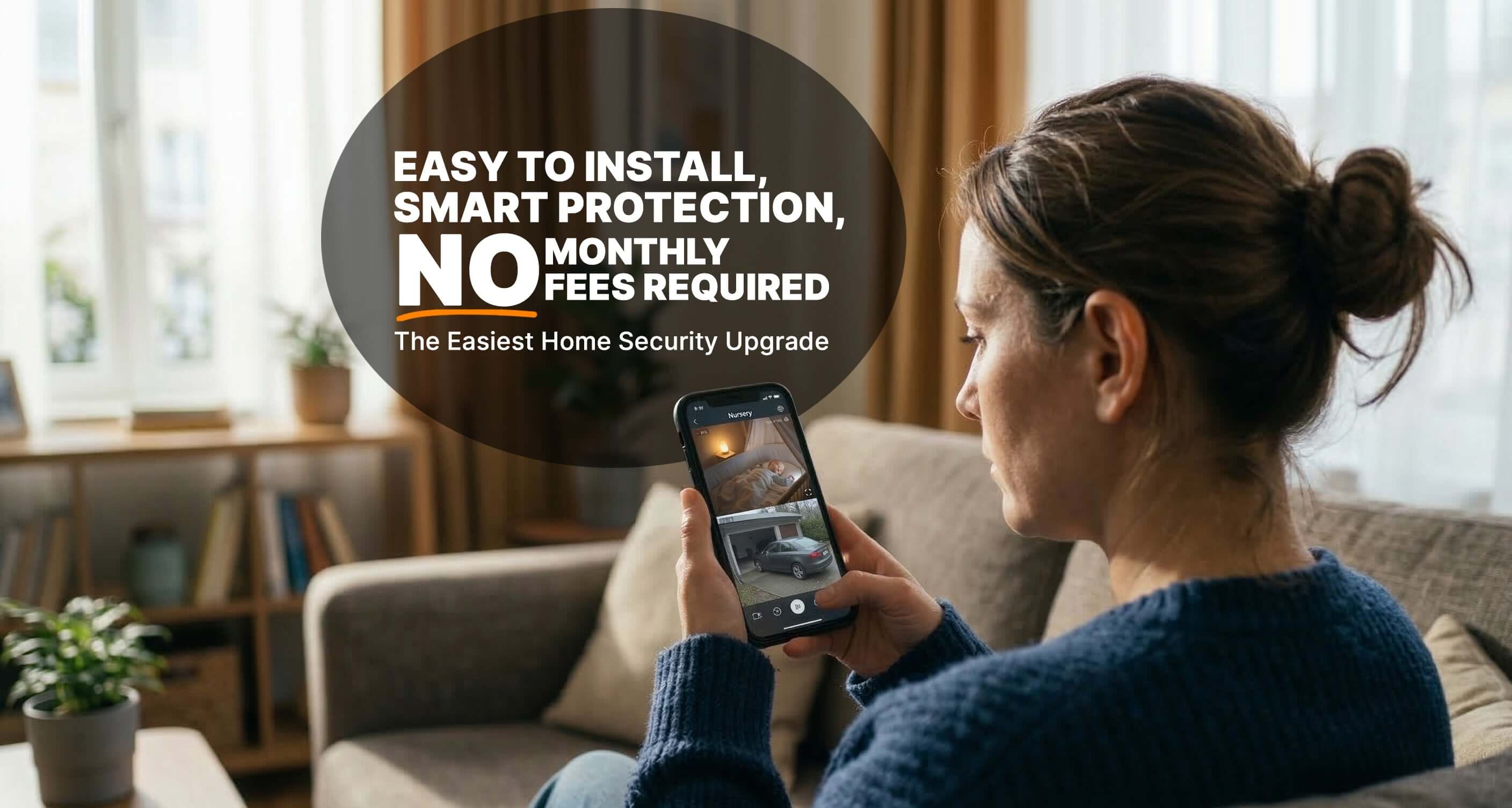 DIY home security bundle with no monthly fees for full home protection