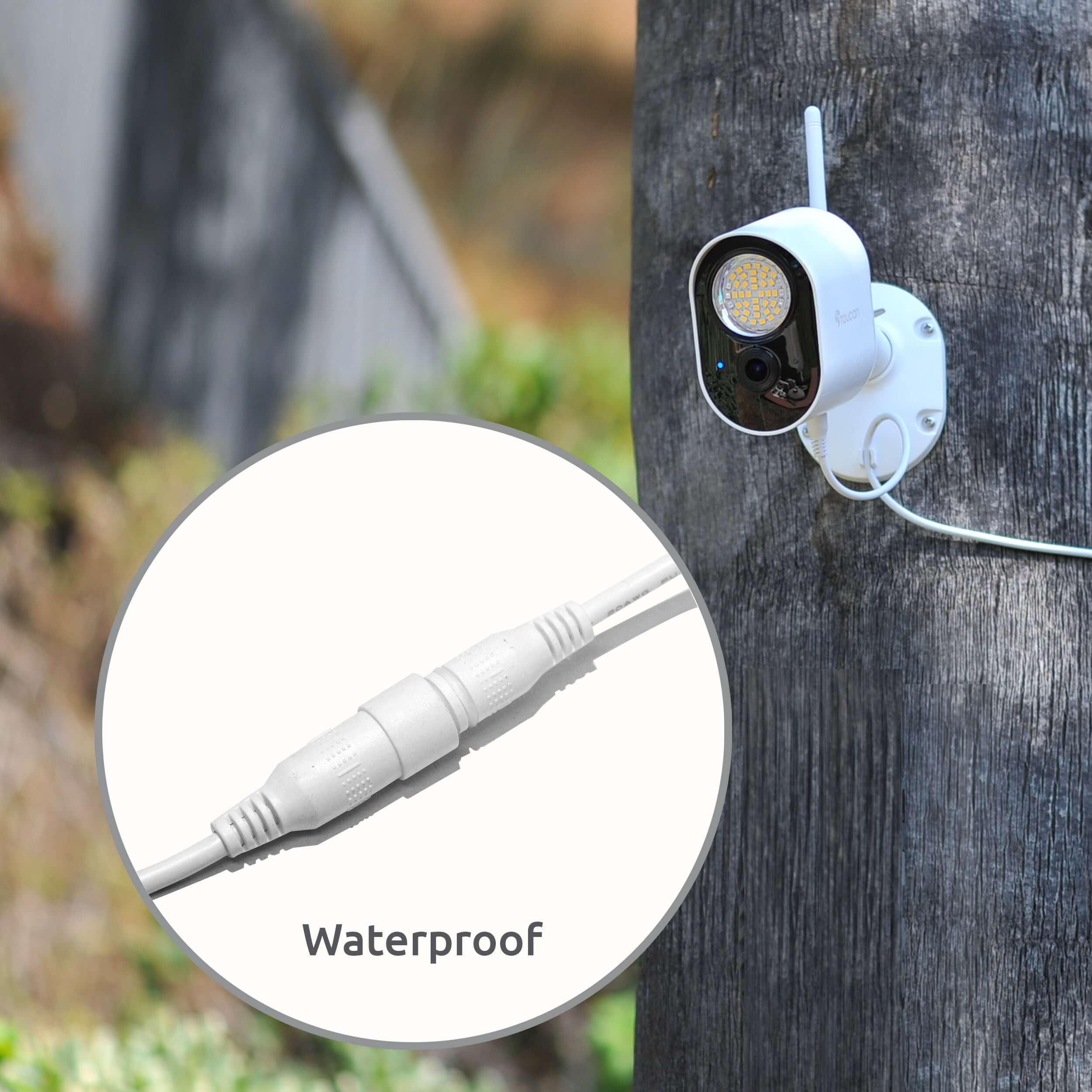 Toucan Security Floodlight Camera 2-pack monitor everywhere| LED Flood Lights Security Camera