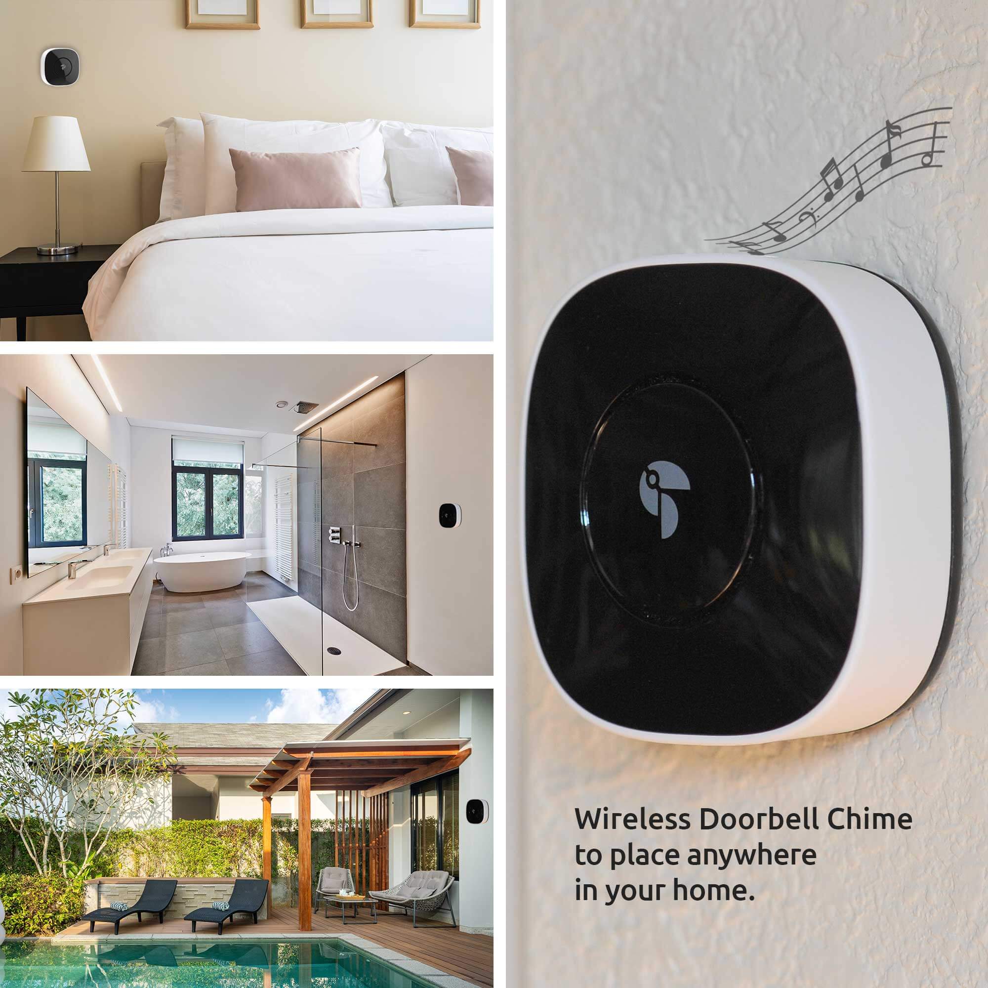 Wireless Doorbell Chime to place anywhere in your home -Toucan Wireless Video Doorbell Chime
