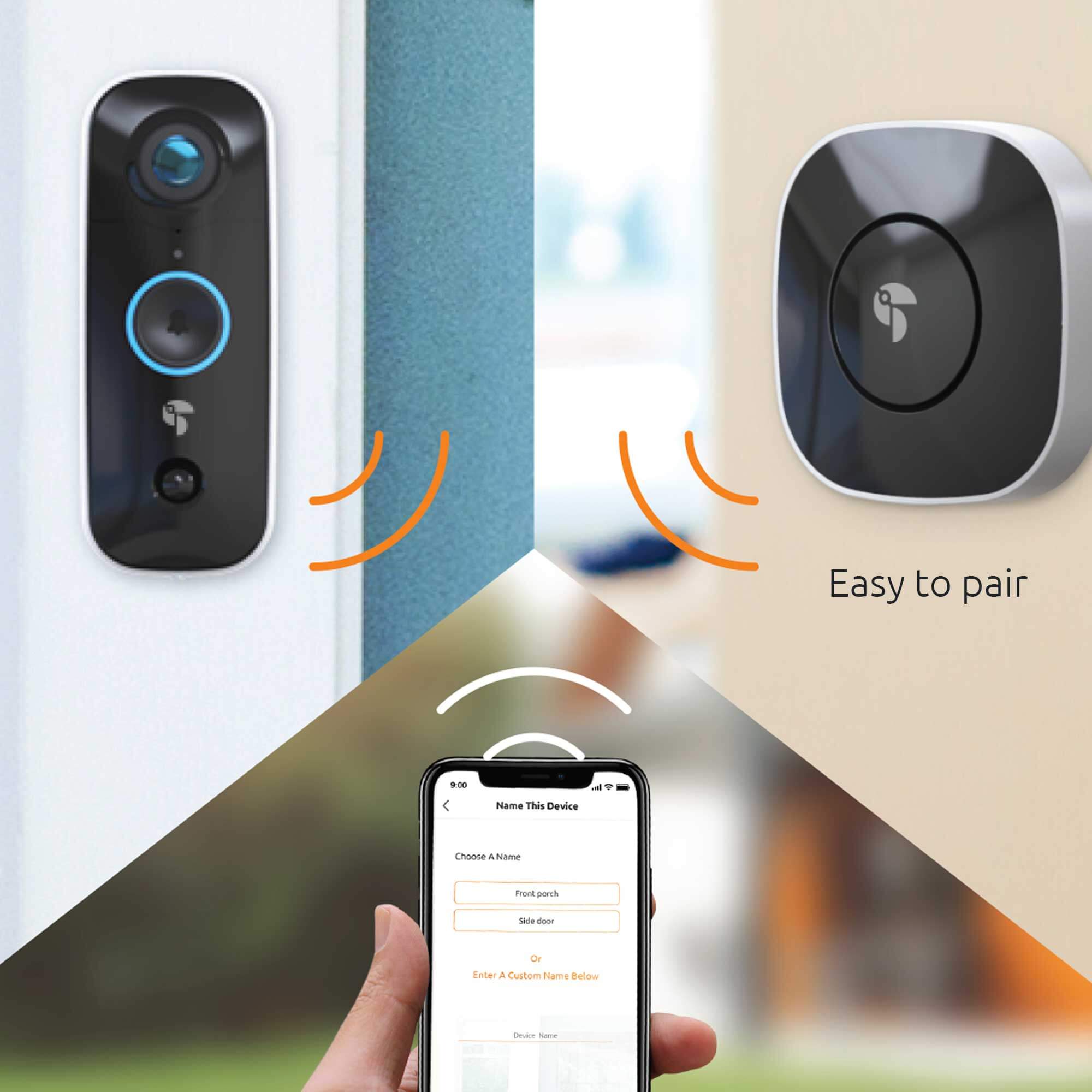 Pairing the wireless chime to the wifi doorbell camera-Toucan Wireless Video Doorbell Chime