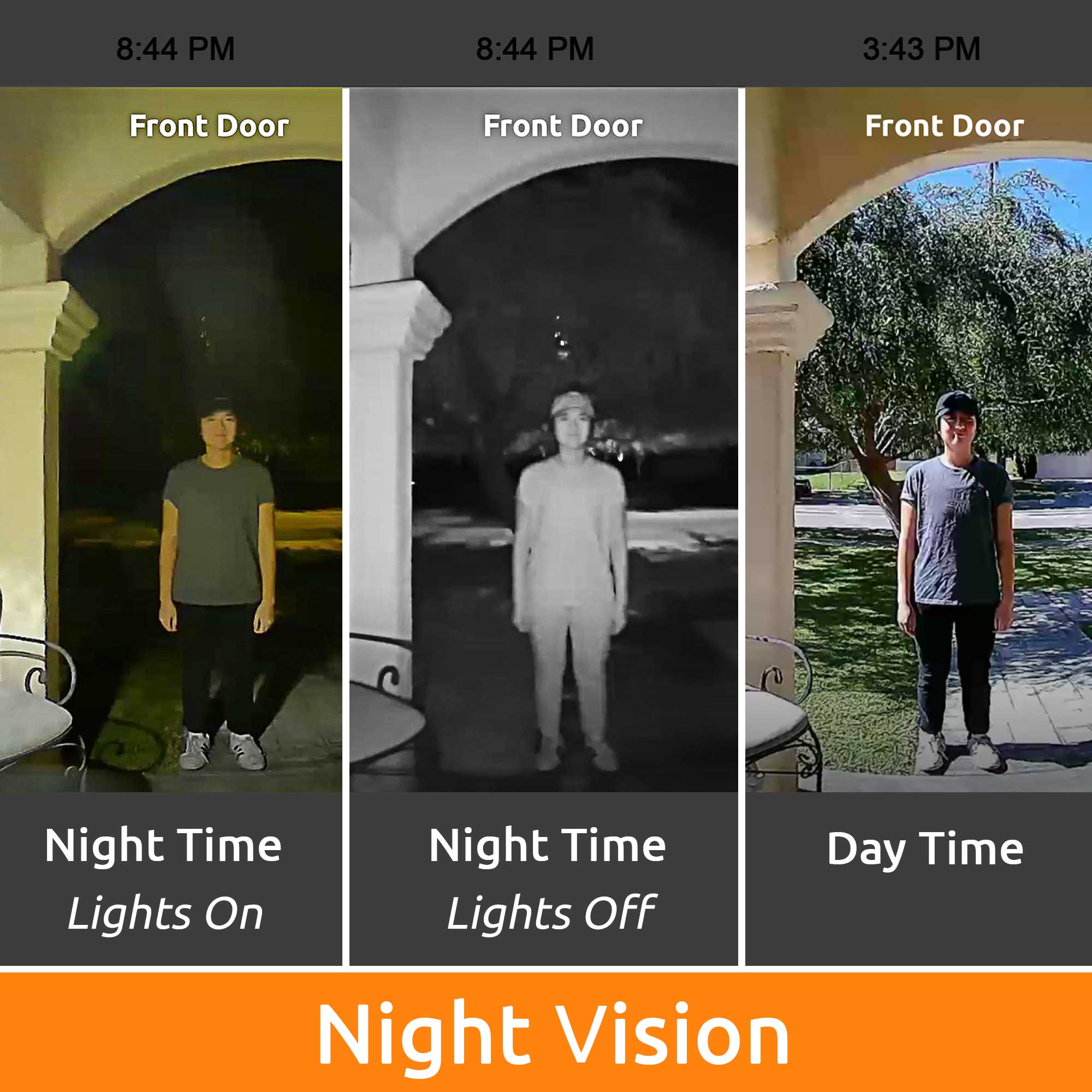 Night vision for Toucan doorbell camera | Toucan Wireless Video Doorbell Includes Wireless Doorbell Chime
