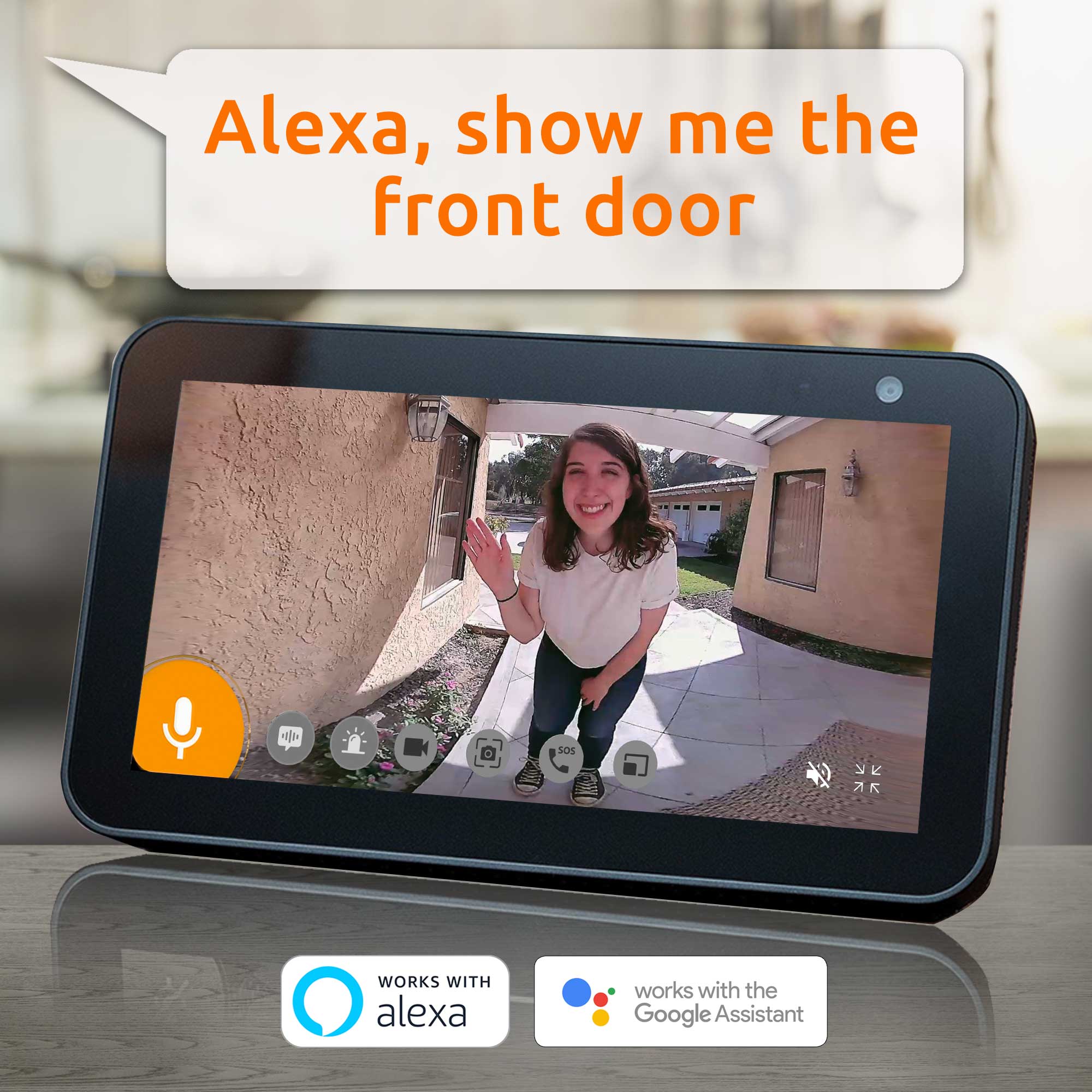 Alexa Echo Show Compatible Doorbell Camera | Toucan Wireless Video Doorbell Includes Wireless Doorbell Chime
