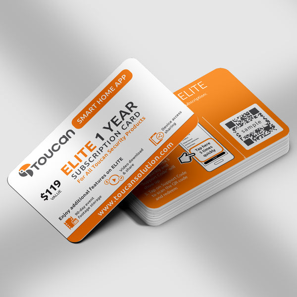 Toucan Smart Home App Elite 1 Year Subscription Card