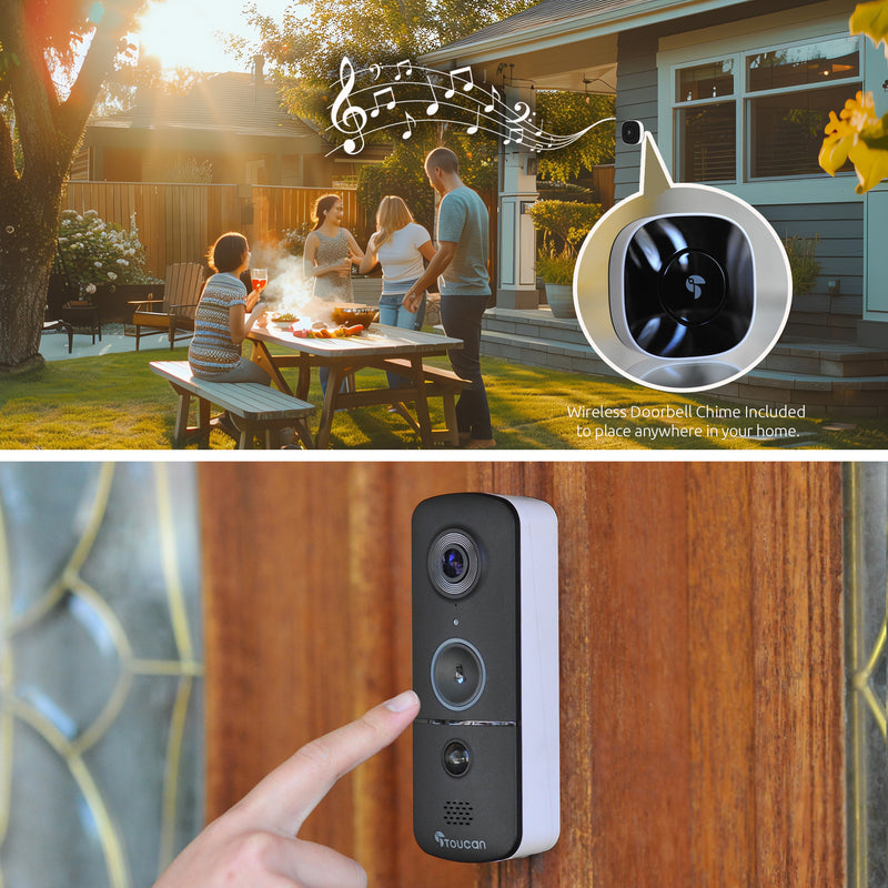 Wireless Video Doorbell V3 Toucan Solution No subscription