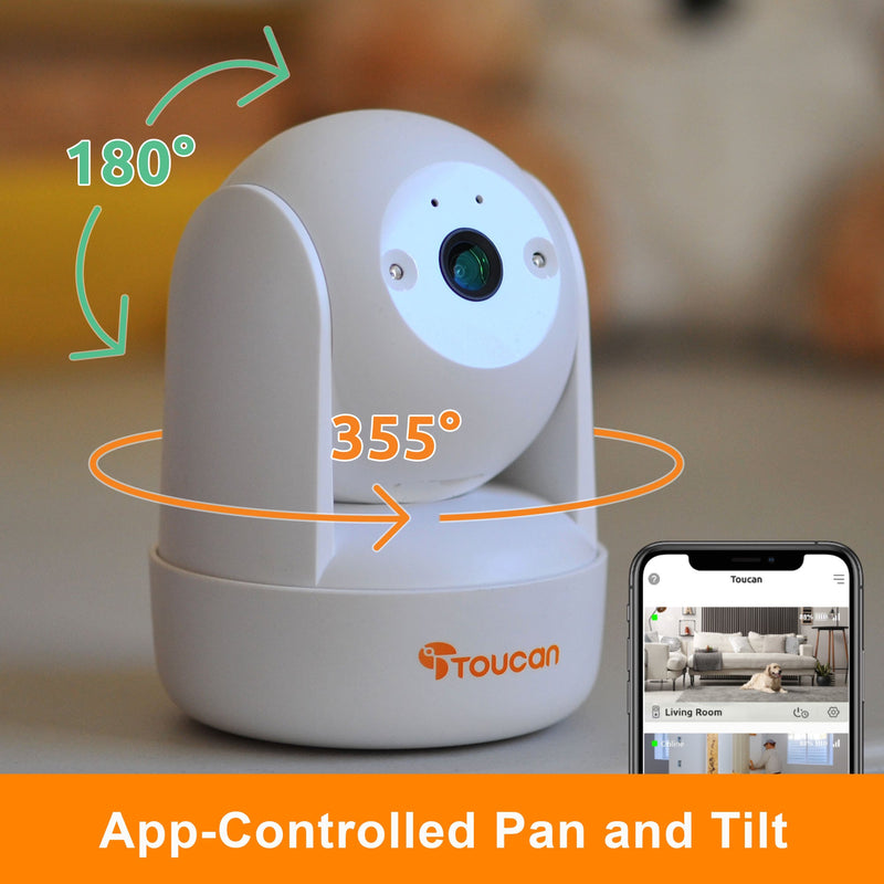 Toucan Scout Wireless Security Camera and Seek Indoor Pan & Tilt Security Camera Bundle