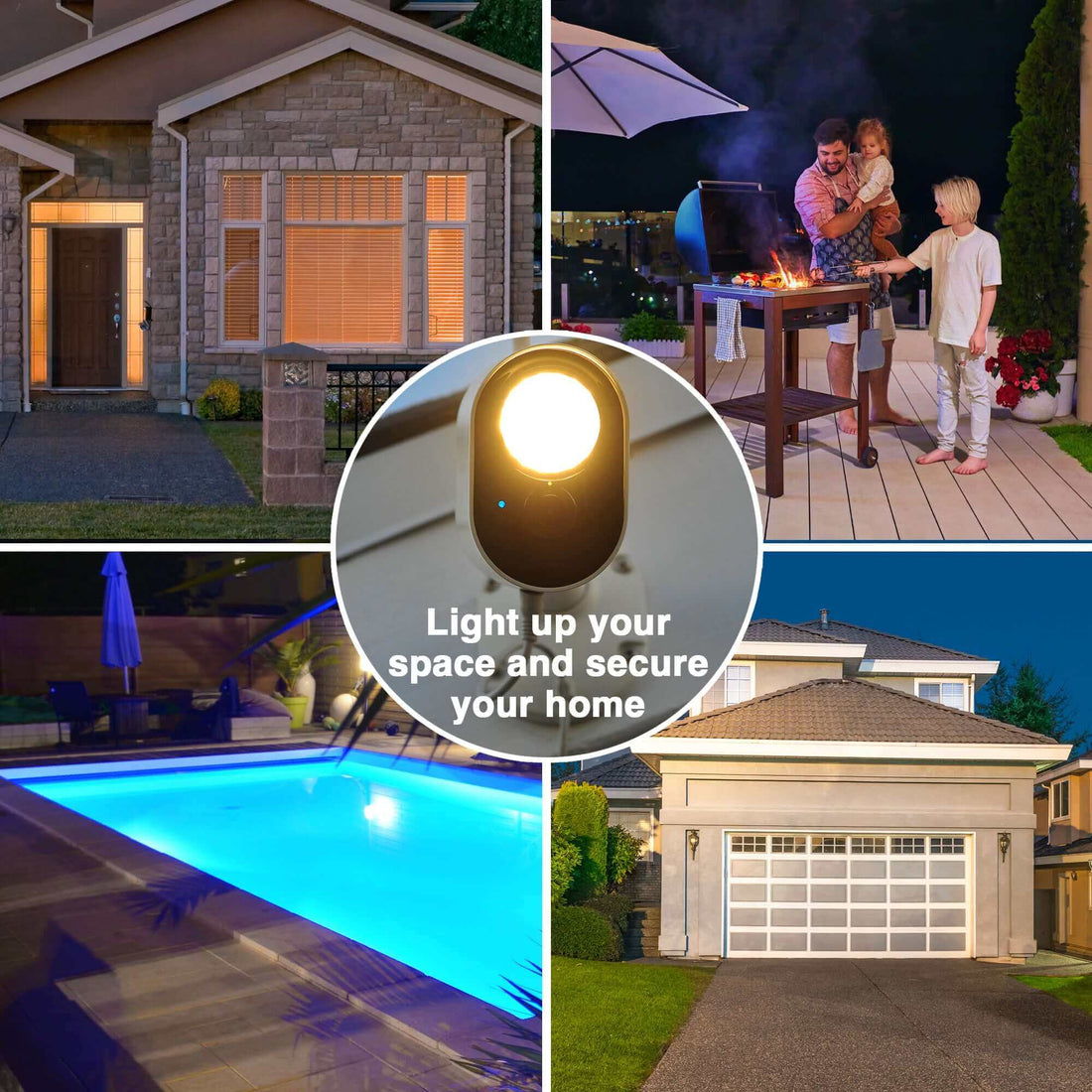 Toucan weather-resistant outdoor floodlight camera