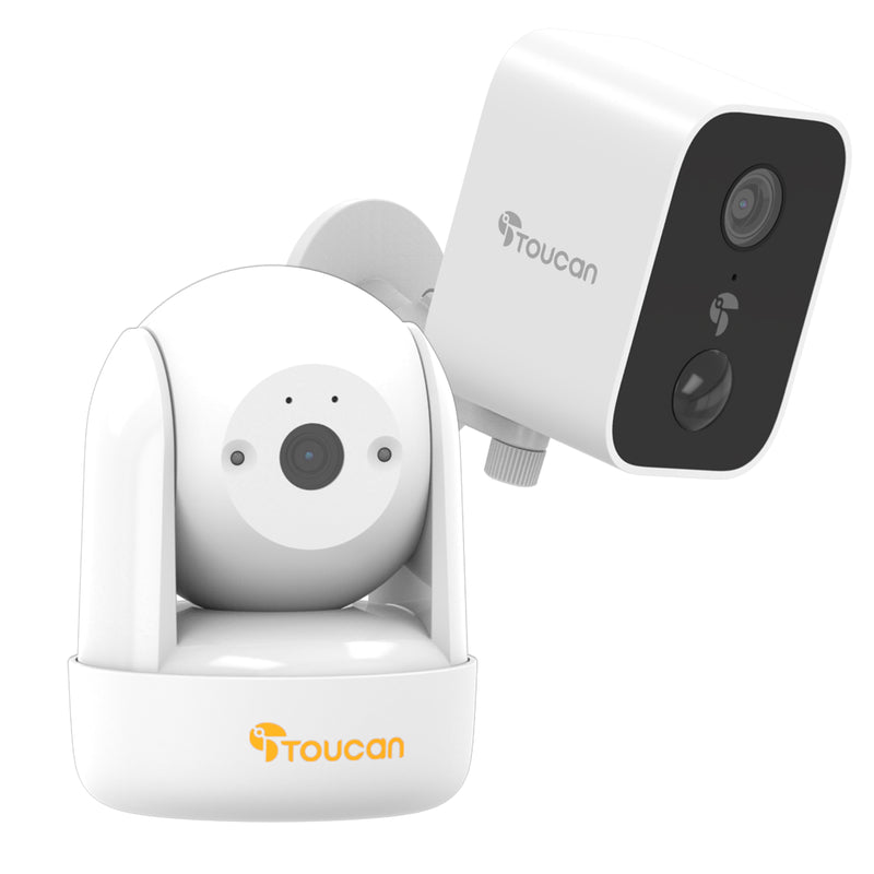 Toucan Scout Wireless Security Camera and Seek Indoor Pan & Tilt Security Camera Bundle