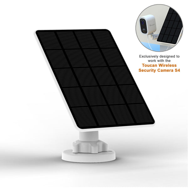 Toucan Solar Panel Charger work for the Wireless Security Camera S4 (SKU: TWC400S)