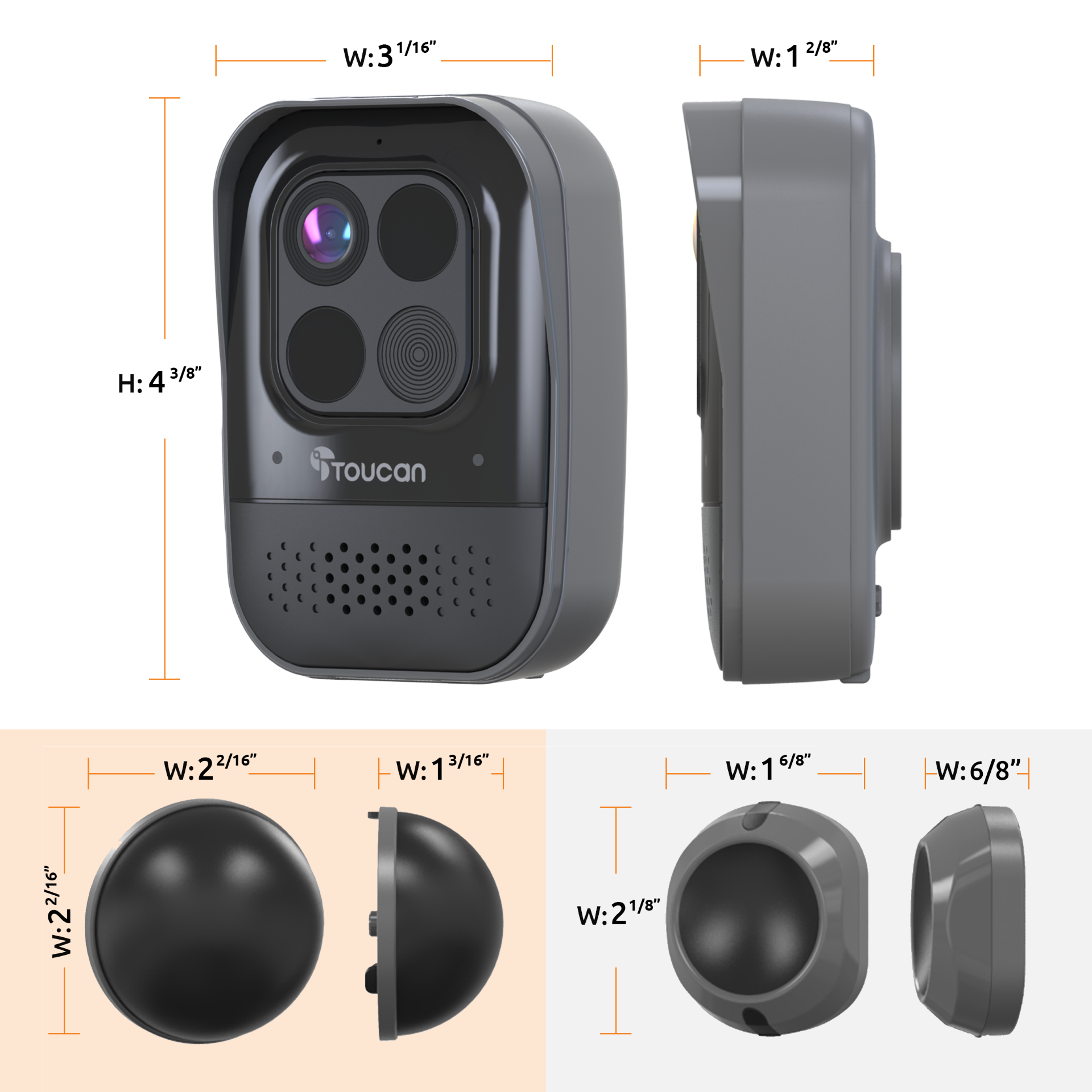 Toucan Wireless Security Camera -Toucan Wireless Security Camera Pro & Power Cable with Power Supply Bundle