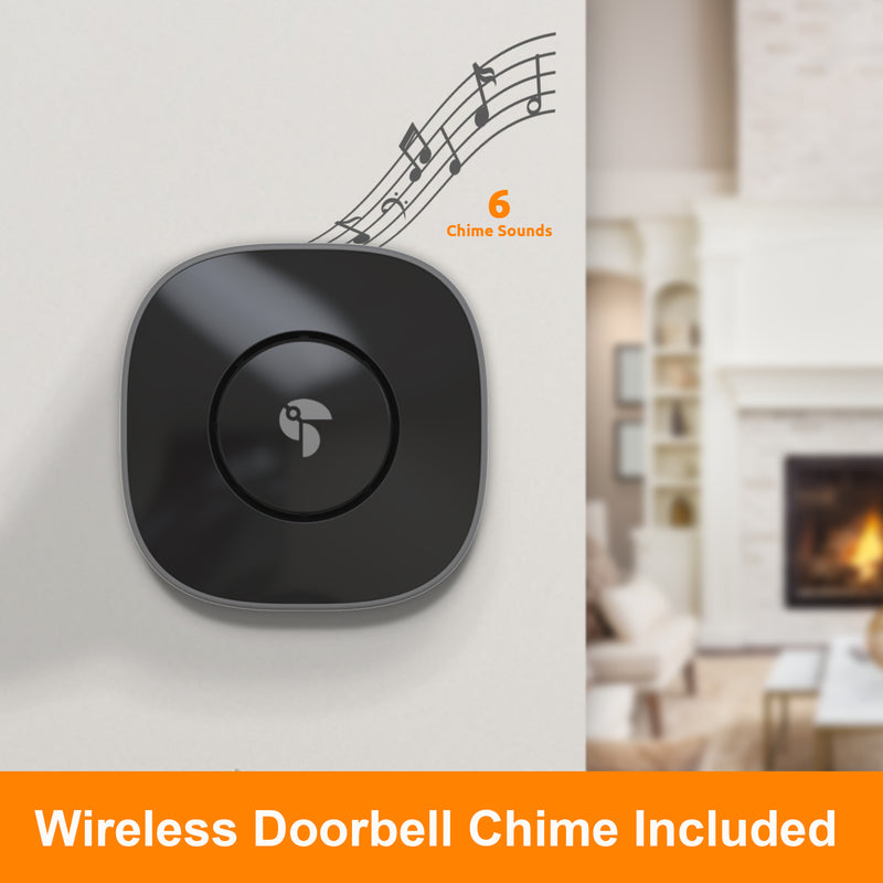 Toucan Wireless Video Doorbell PRO Includes Wireless Doorbell Chime