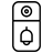 Video Doorbell icon with a power symbol on a white background