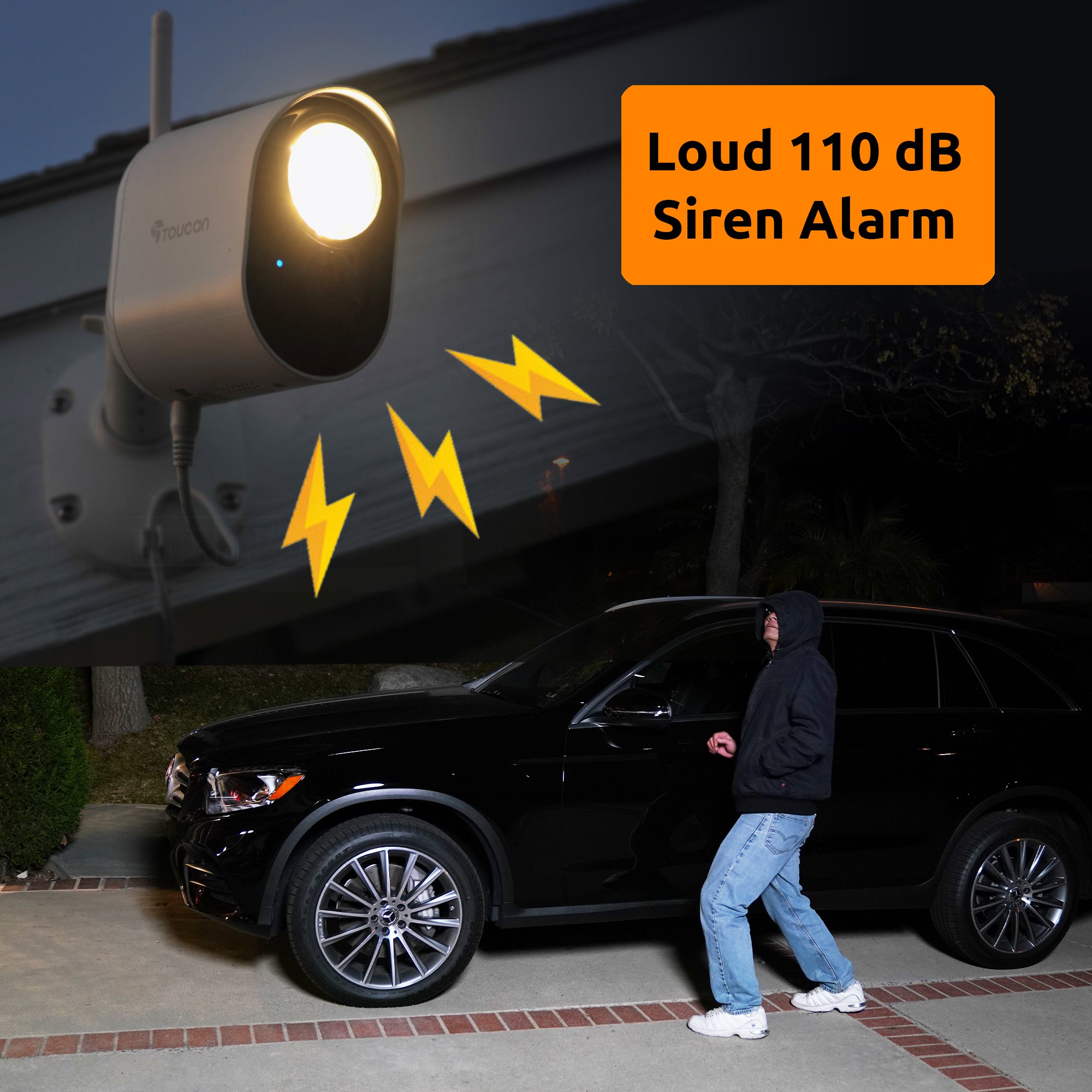 Floodlight Security Camera  | No Monthly Fee | Toucan Solution