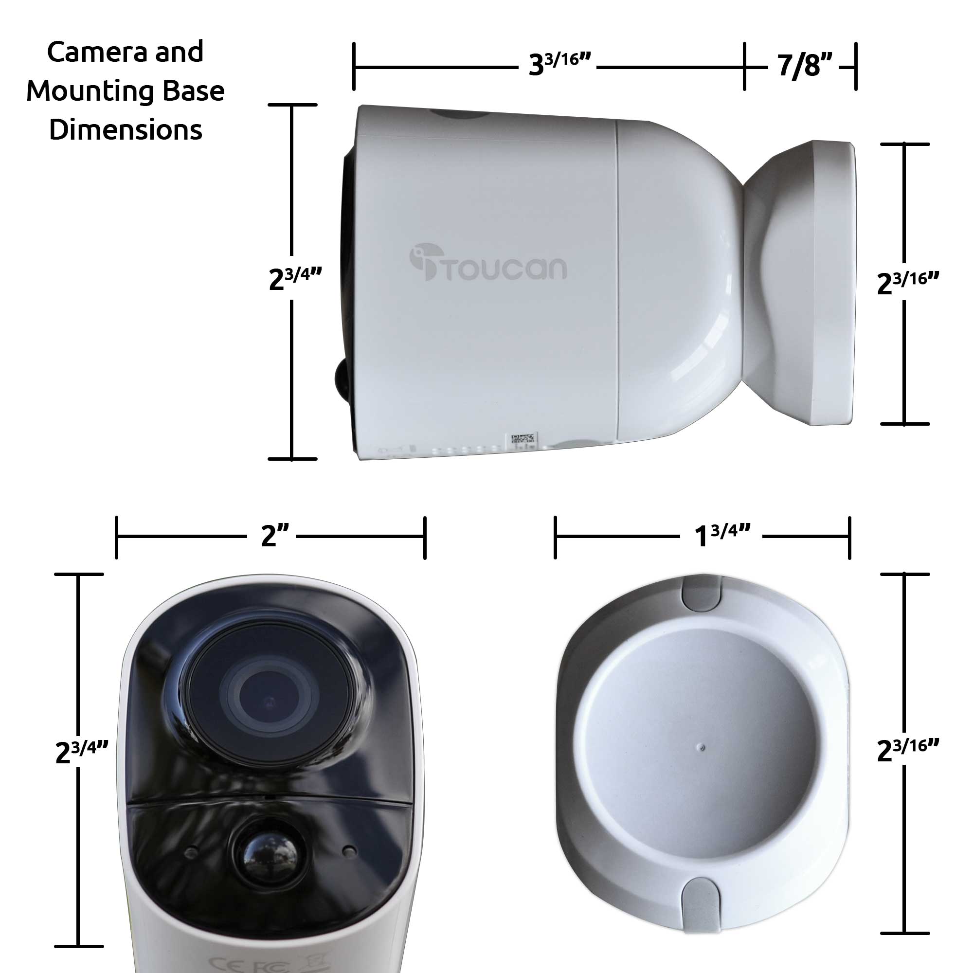 Dimensions of outdoor security camera | Security Camera Extra Large Rechargeable Battery