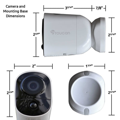 Dimensions of outdoor security camera | Security Camera Extra Large Rechargeable Battery