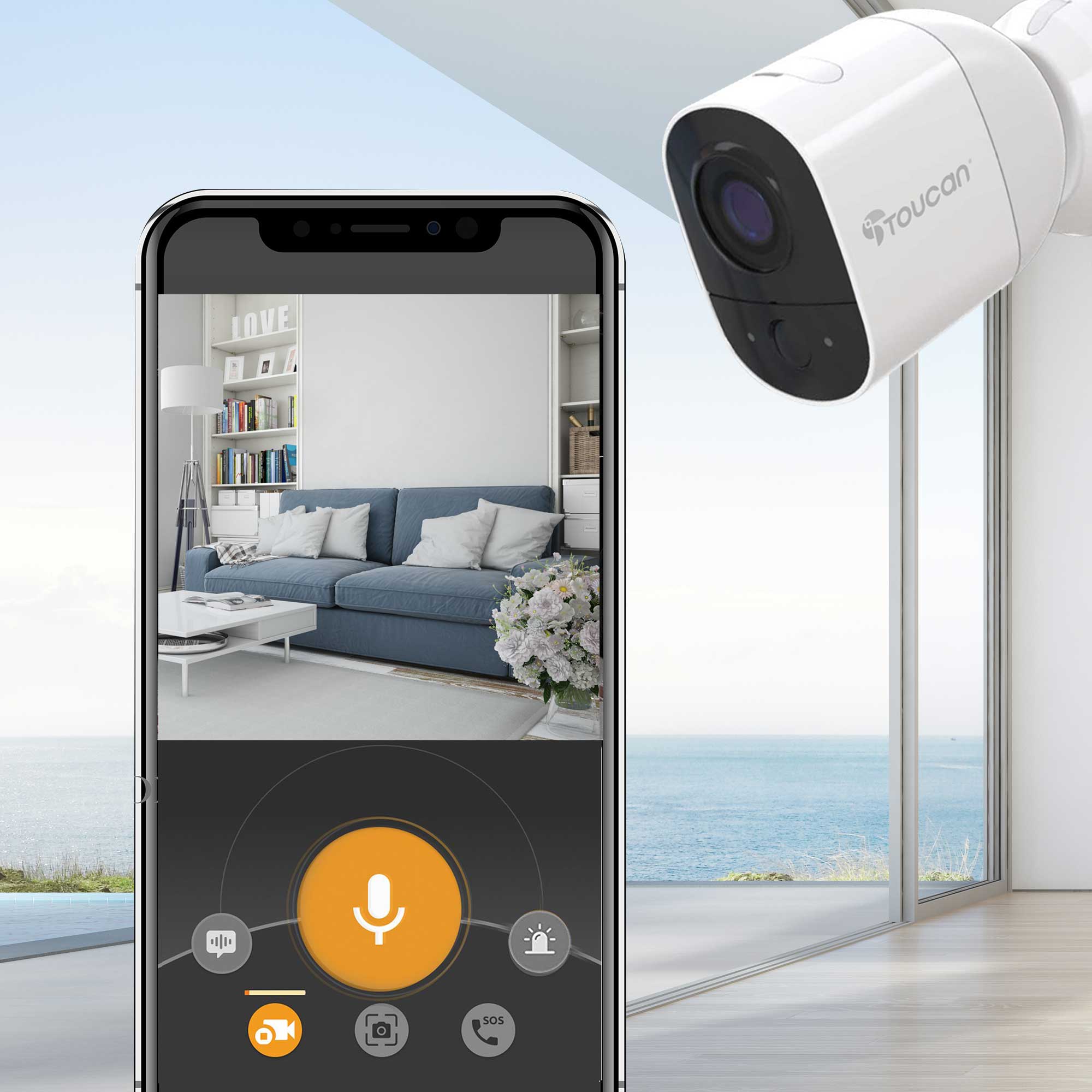 Indoor security camera | Security Camera Extra Large Rechargeable Battery