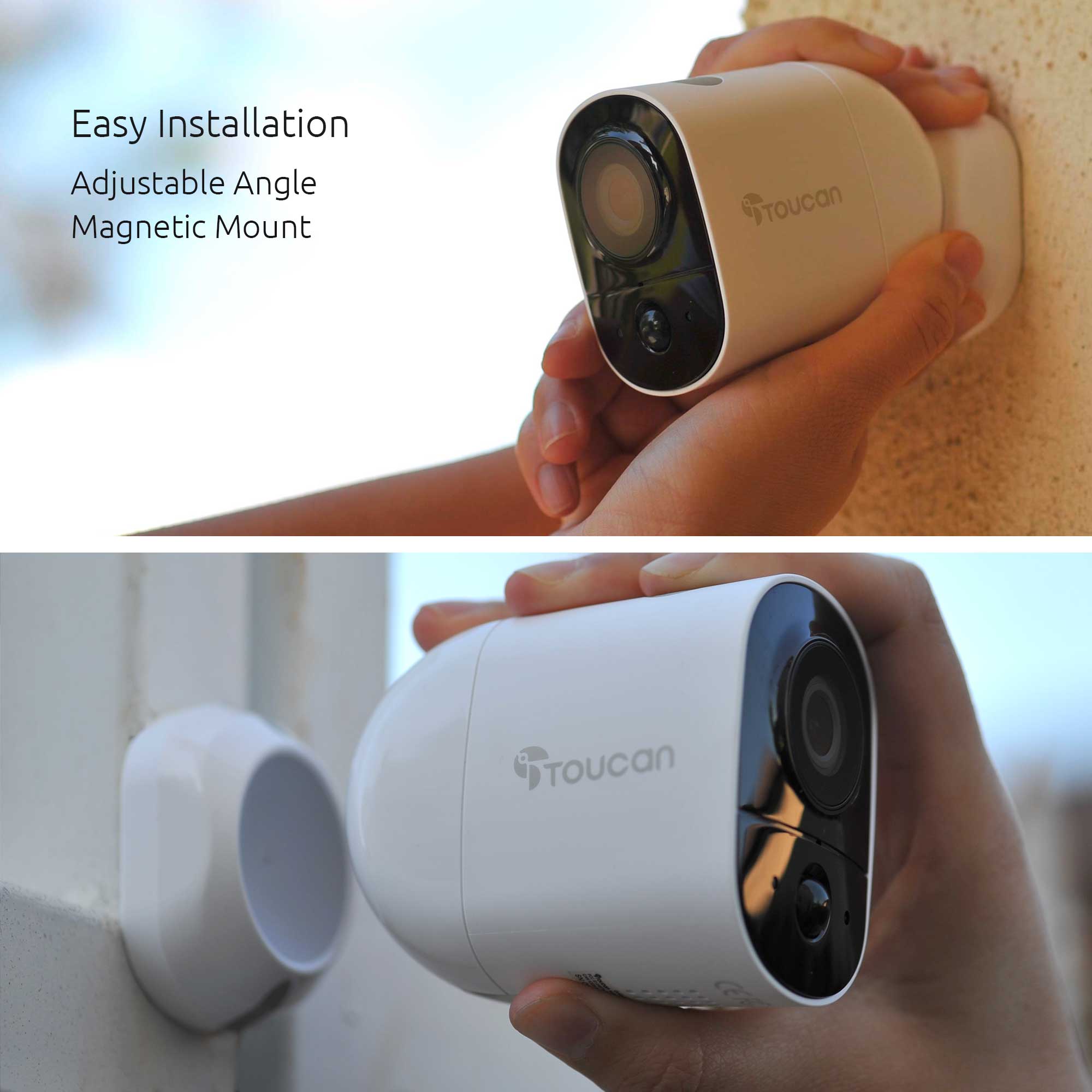 Magnetic Mount with Wireless Outdoor Camera | Security Camera Extra Large Rechargeable Battery