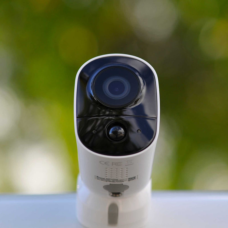 Front angle of Toucan Wireless Outdoor Cameras