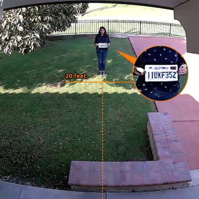 Outdoor Camera Capture 20 Feet | Security Camera Extra Large Rechargeable Battery