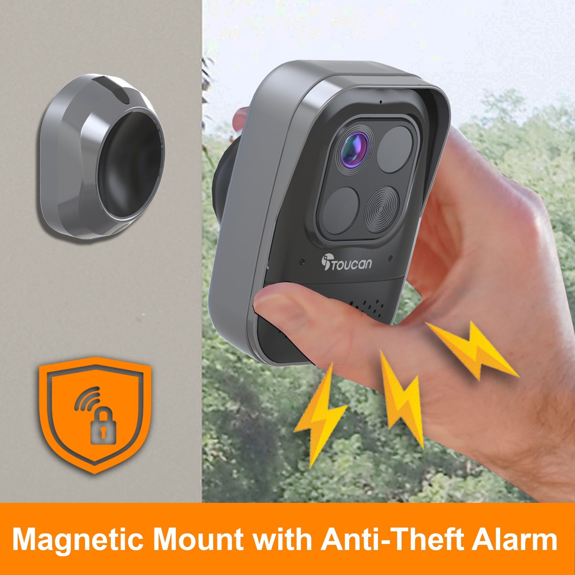Wireless Security Camera  & Power Supply Bundle | Toucan -Toucan Wireless Security Camera Pro & Power Cable with Power Supply Bundle