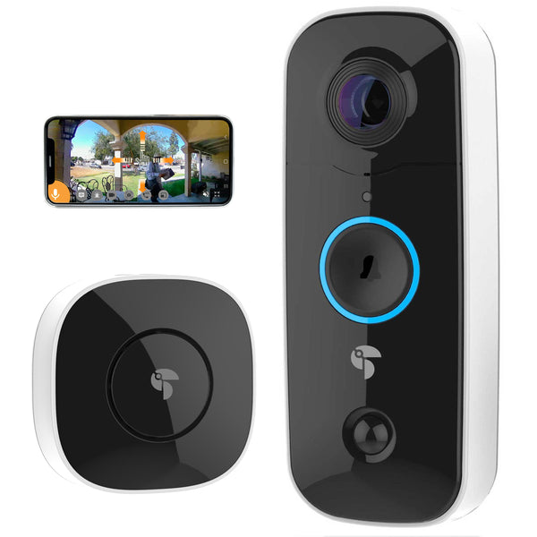 Toucan Wireless Video Doorbell Includes Doorbell Chime Extra Large Rechargeable Battery