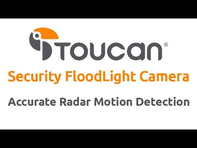 Toucan Floodlight Security Camera – 1080p HD, 1200 Lumen Light, Radar Motion Detection